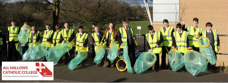 All Hallows Catholic College, Macclesfield, Litter Pick