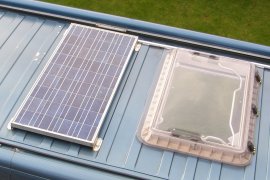 80 watt solar panel keeps the leisure batteries charged
